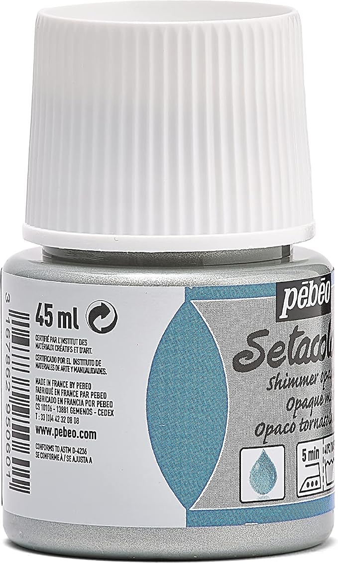PEBEO 295-060 Setacolor Opaque Fabric Paint 45-Milliliter Bottle, Shimmer Silver - Image 10