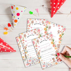 Fairy First Birthday Invitations, 25 Double-Sided Invitation Cards - Image 3