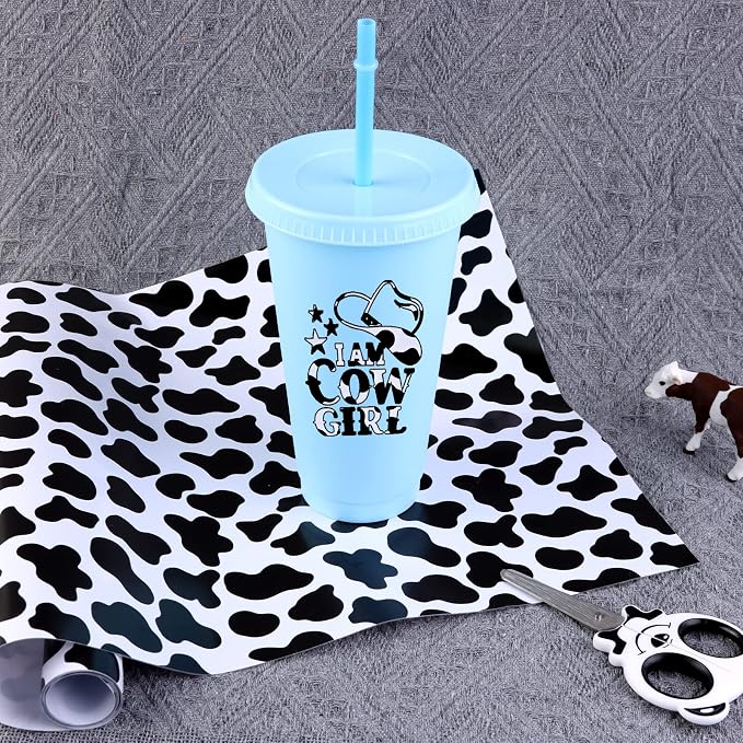 Tintnut Cow Spots Permanent Vinyl Cowhide Adhesive Vinyl Roll 12in x 5ft | - Image 6