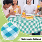 Smiry Plastic Table Cloth, Waterproof Vinyl Tablecloth - Image 2