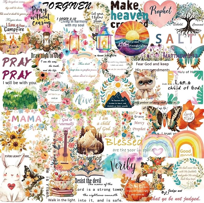 50 Pcs Clear PET Inspirational Stickers by Unknown