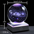 Qianwei 3D Solar System Model Crystal Ball Astronomy Gifts Men Space Decor | - Image 5