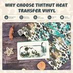Tintnut Turquoise Cowhide Heat Transfer Vinyl Roll, easy cut & weed, stretch - Image 3