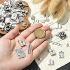 DanLingJewelry 50Pcs 10 Styles Librarian Charms School Library Tibetan Silver - Image 3