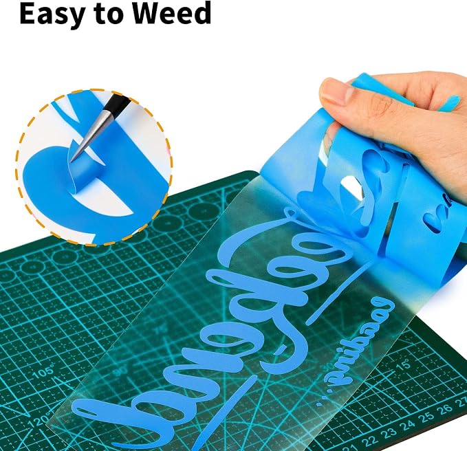 VinylRus Heat Transfer Vinyl-12” x 20ft Sky Blue Iron on Vinyl Roll - Image 3