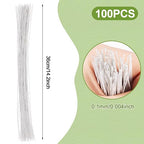 CCINEE 26 Gauge White Floral Stem Wire, 14 inch - Image 2