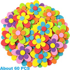 60PCS Double Layer EVA Foam 3D Flower Wall Stickers Self Adhesive Petal Foam - Image 4