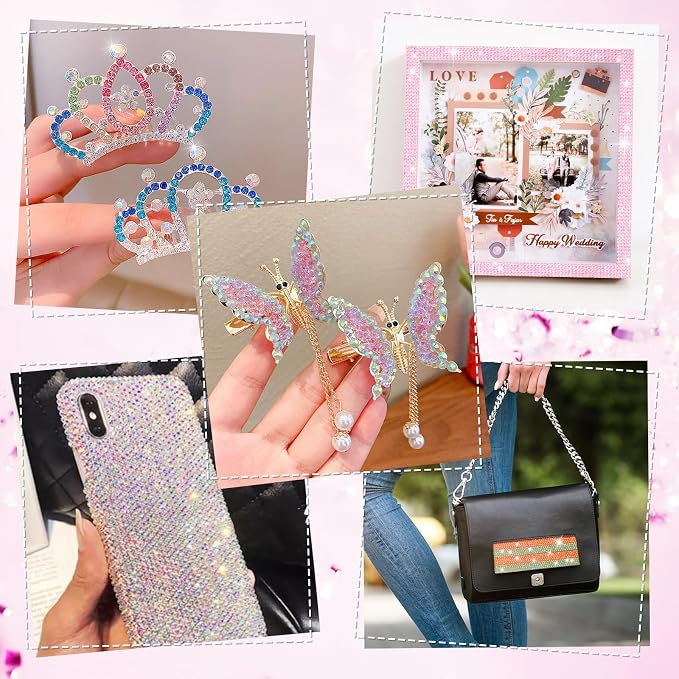NiArt Self Adhesive Crystal Rhinestone Ribbon Set of 6 Colors, 6 Yards of - Image 6