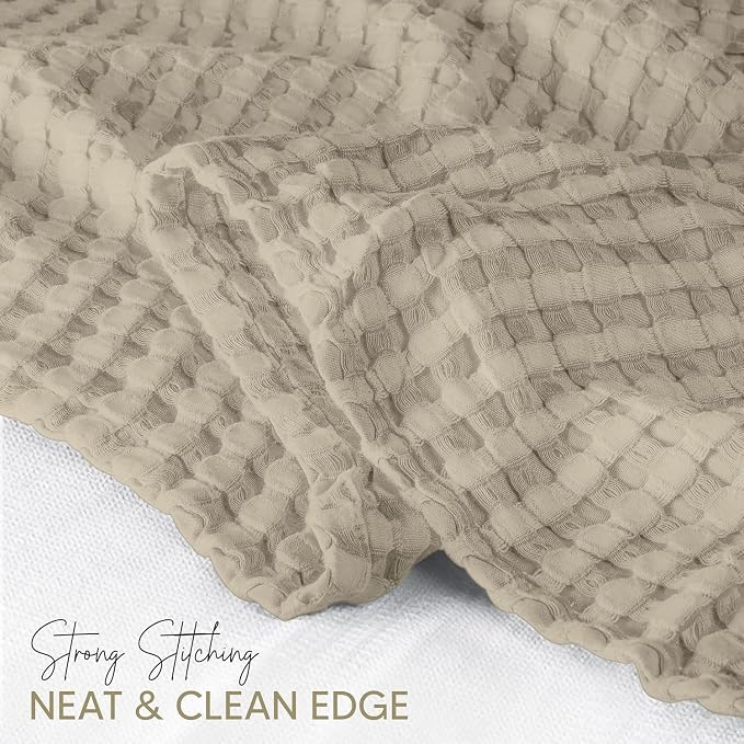 Utopia Bedding 100% Cotton Waffle Weave Blanket Twin Size - Image 4