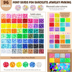 4500Pcs Pony Beads Bracelet Making Kit, 6 Boxes - Image 5