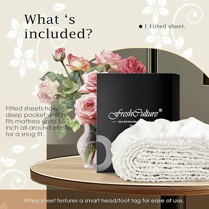FreshCulture California King Fitted Sheet Only – Premium Hotel-Quality Fitted - Image 5
