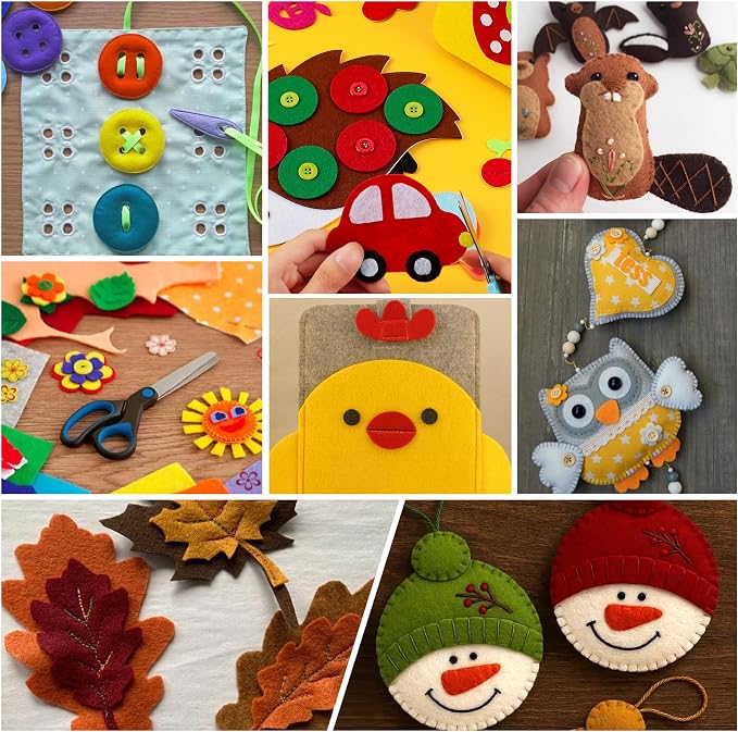 HaoFeiJH 12 Rolls 8"x20" 1.6mm Thick Soft Felt Fabric Sheets – 12 Assorted - Image 5
