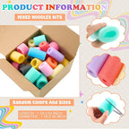 Frienda 50 Pcs Pool Noodles Bits Multicolor Craft Small Size Versatile Mixed - Image 2