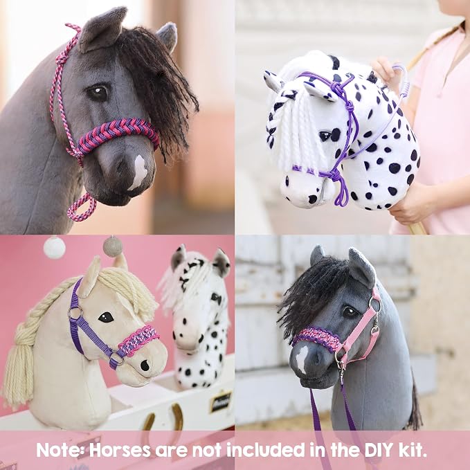 kullaloo DIY Hobby Horse Halter Kit Make Stick Horse Head Collars, Rope Halters - Image 5