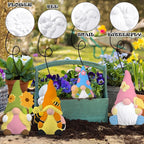 Poen 6 Sets Ready to Paint Your Own Ceramic Gnome Statues Summer DIY Unpainted - Image 6