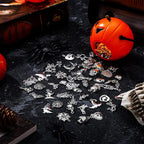 Tudomro 104 Halloween Charms Pendants Antique Silver Pendants Halloween Jewelry - Image 6