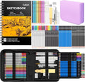 Caliart 176PCS Art Supplies Sketching Kit, 100 Sheets 3-Color Sketch Book | by Caliart