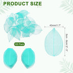 uxcell 100 Pcs Blue Skeleton Leaves - Image 2