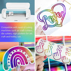 TECKWRAP Sparkle Permanent Vinyl Rainbow Holographic Chrome Adhesive Vinyl 1ft - Image 7