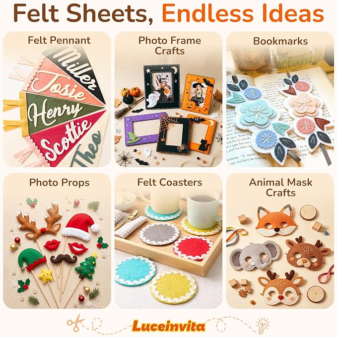 2mm Stiff Felt Sheets 12" X 12" | Thick Polyester Felt Material, DIY Craft - Image 7