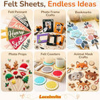 2mm Stiff Felt Sheets 12" X 12" | Thick Polyester Felt Material, DIY Craft - Image 7