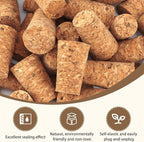 100 Pieces #7 Tapered Cork Plugs, Premium Blank Wine Corks Wine Stoppers - Image 3