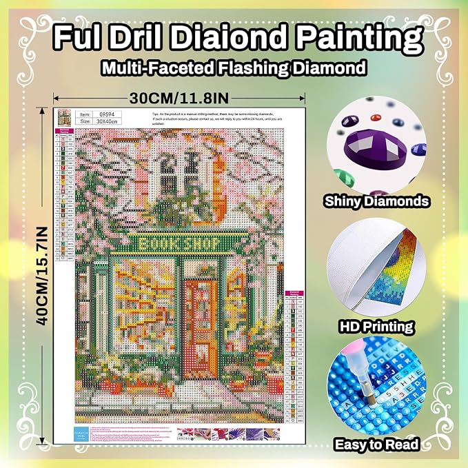 HITO Bookstore Diamond Painting Kits - Image 2