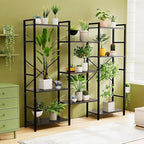 GRUSIGN Triple 4 Tier Book Shelf, Modern Bookcase Shelf, Freestanding Large - Image 4