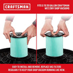 CRAFTSMAN CMXZVBE38777 Genuine 5-20 Gal. HEPA Media Wet Dry Vacuum Filter | - Image 3