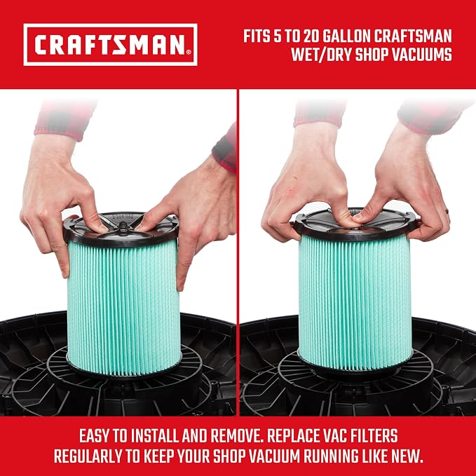 CRAFTSMAN CMXZVBE38777 Genuine 5-20 Gal. HEPA Media Wet Dry Vacuum Filter | - Image 3