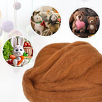 uxcell Needle Felting Wool, 8.5 Oz Nature Fibre Wool Yarn Roving - Image 4