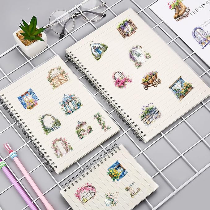 50PCS Garden Stickers Aesthetic PET Sticker Garden Flower wall Decal Waterproof - Image 7