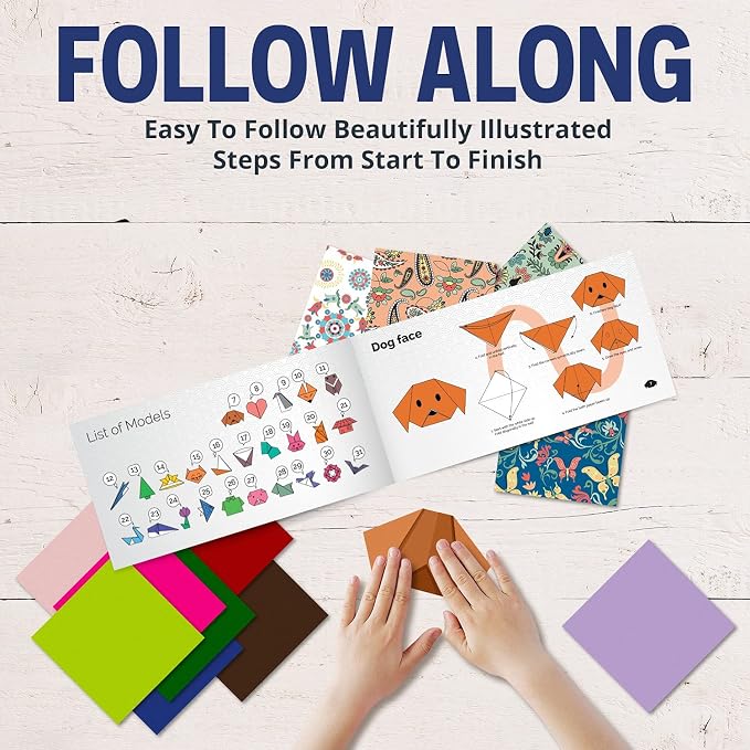 Origami Paper - 100 Origami Paper Kit - Set Includes, 100 Sheets 20 Colors 6x6 - Image 4