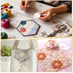 2400 PCS 1 Inch White Hexagon Piecing Paper Templates, Quilting Templates - Image 7