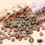 Natural Stone Heishi Beads for Necklace Making, 4 mm x 2 mm Small Flat Round - Image 7