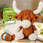 Faircosy Learn to Crochet Beginner Kit: All in One Highland Cow Crochet DIY Kit by Faircosy