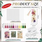 Fuyoooo 376 Pcs Pressed Flowers Bookmark Making Kit, DIY Bookmark Laminating - Image 2