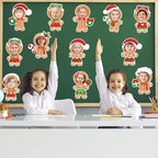50 Pcs Christmas Gingerbread Cutouts | DIY Bulletin Board Decoration Photo - Image 6