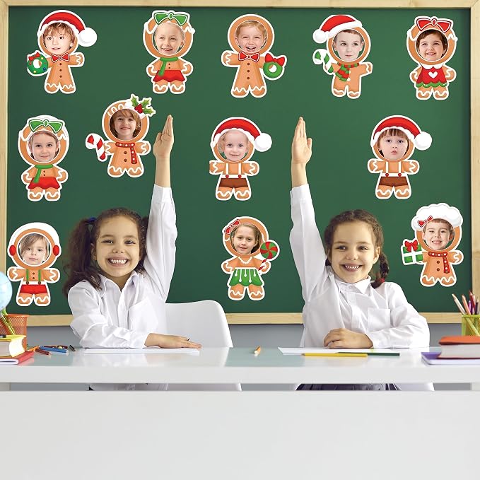 50 Pcs Christmas Gingerbread Cutouts | DIY Bulletin Board Decoration Photo - Image 6