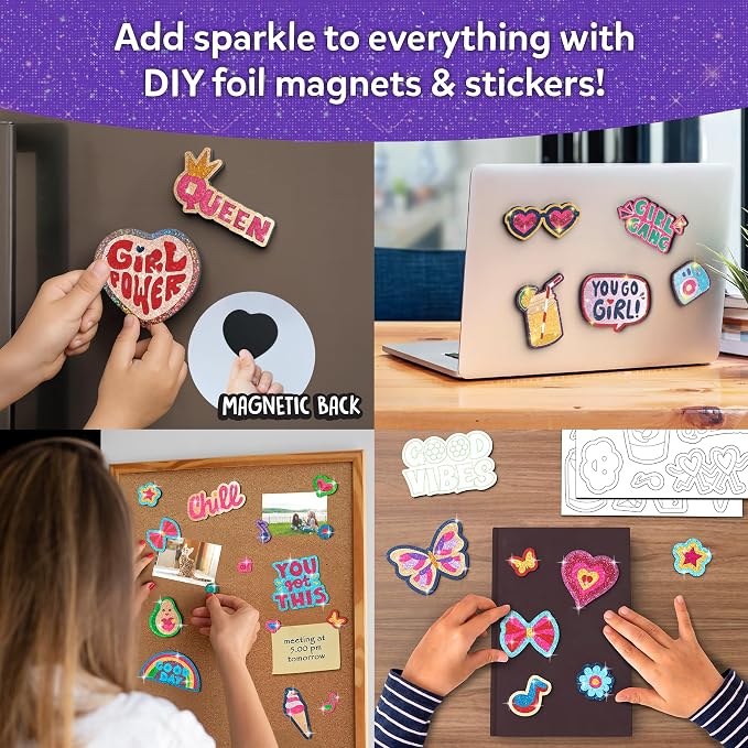 Skillmatics Foil Fun – Girl Power, DIY Foil Art Craft Kit - Image 2