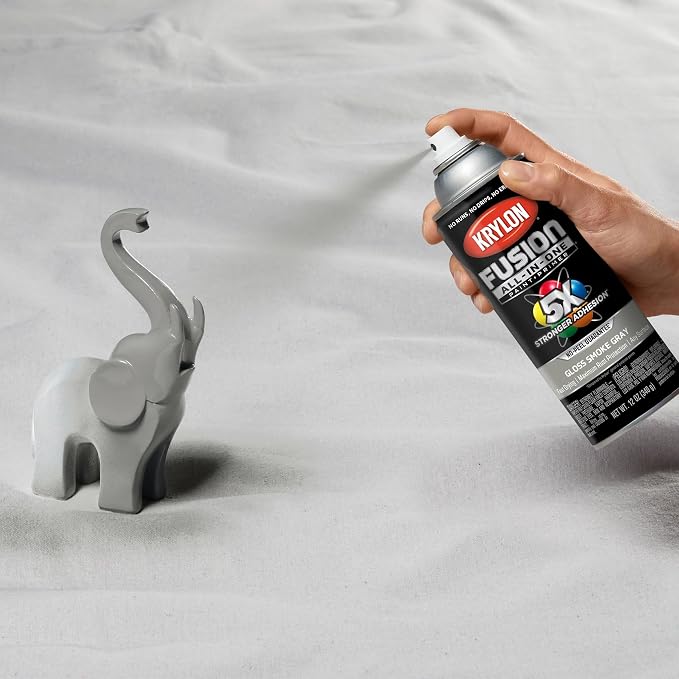 Krylon Fusion All-In-One Gloss Spray Paint & Primer, Smoke Gray - Image 8