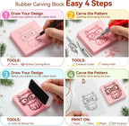 WAYCOM 5-Pack Linoleum Blocks for Printmaking: Linocut kit - Image 6