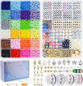 JQEEYGV Friendship Bracelet Kit, 2 Boxs 7300Pcs Clay Beads by JQEEYGV