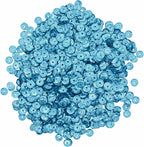 Mandala Crafts 6mm Cup Round Holographic Teal Sequins - Image 2