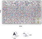 1400 Pieces 4x7mm White Round Acrylic Alphabet Letter Beads A-Z Heart Pattern - Image 2