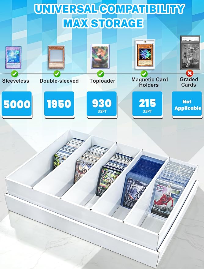 6-PACK 5 Row Trading Card Storage Box - Image 2