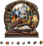 Train Within The Book Puzzles Adults Gifts by Jollitot