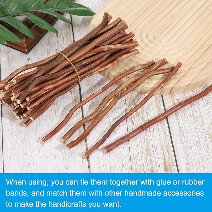 PATIKIL 60 Pcs / 40cm Wood Log Sticks, 0.2-0.5inch in Diameter Natural Driftwood - Image 4