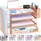 OPNICE Desk Organizer, 4-Tier Desktop File Organizer by OPNICE