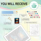 Paint by Numbers Kit for Adults, Sunset Lake DIY Painting Kit, 16x20 Inch | - Image 4